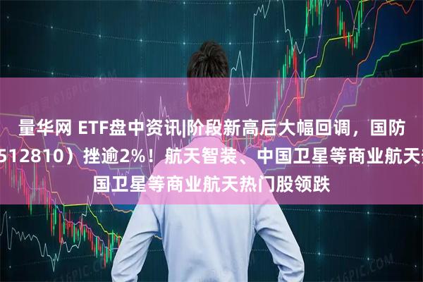 量华网 ETF盘中资讯|阶段新高后大幅回调，国防军工ETF（512810）挫逾2%！航天智装、中国卫星等商业航天热门股领跌