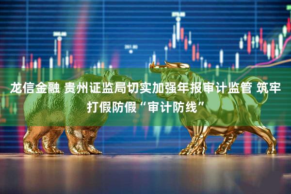 龙信金融 贵州证监局切实加强年报审计监管 筑牢打假防假“审计防线”